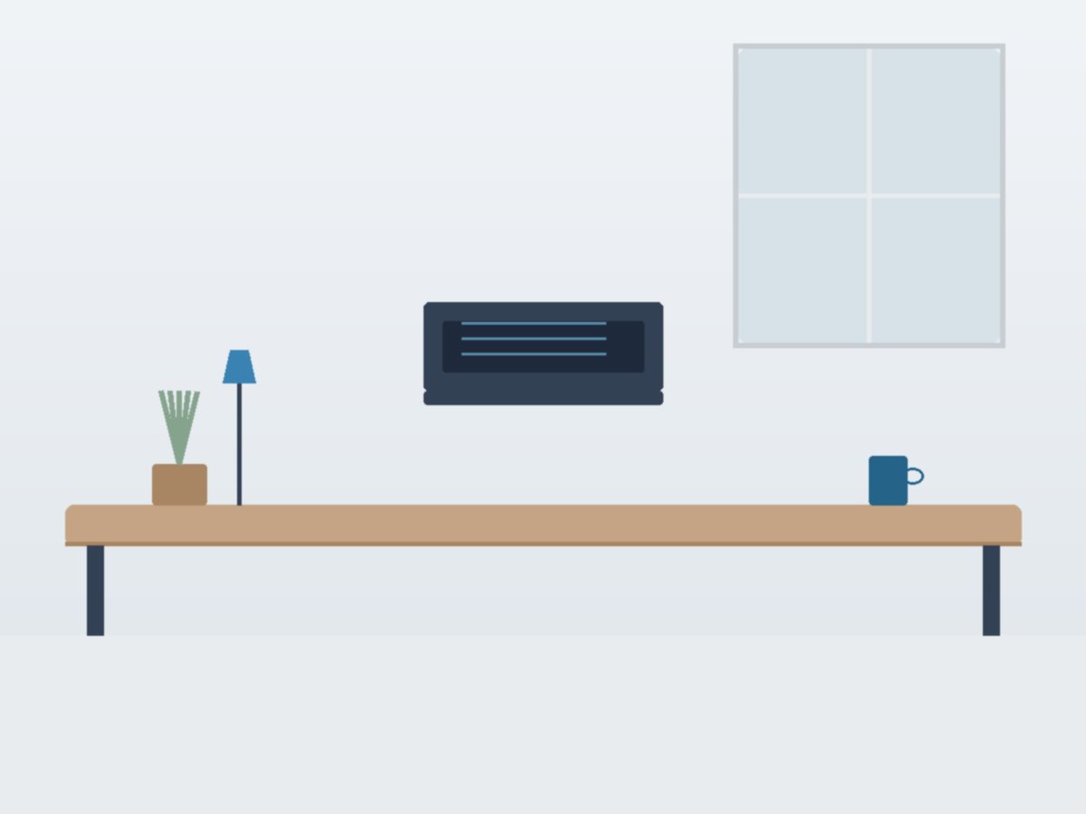 Illustration of a home workspace representing the Brixelyty editorial approach